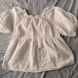 Old Navy Cream Textured Top